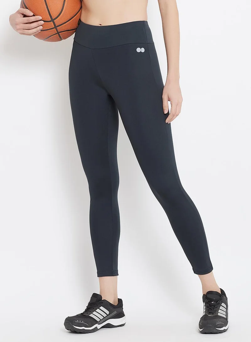 Snug Fit Active High-Rise Tights in Navy
